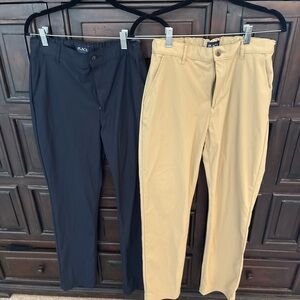 Children’s Place Boys Navy and Khaki Chinos - Lot of 2, Size 18